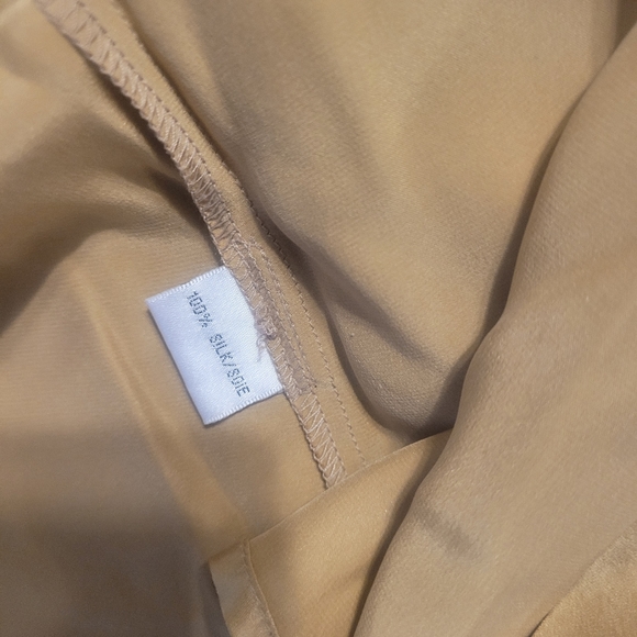 Womens vintage Jessica 100% silk gold button up blouse - Picture 3 of 3